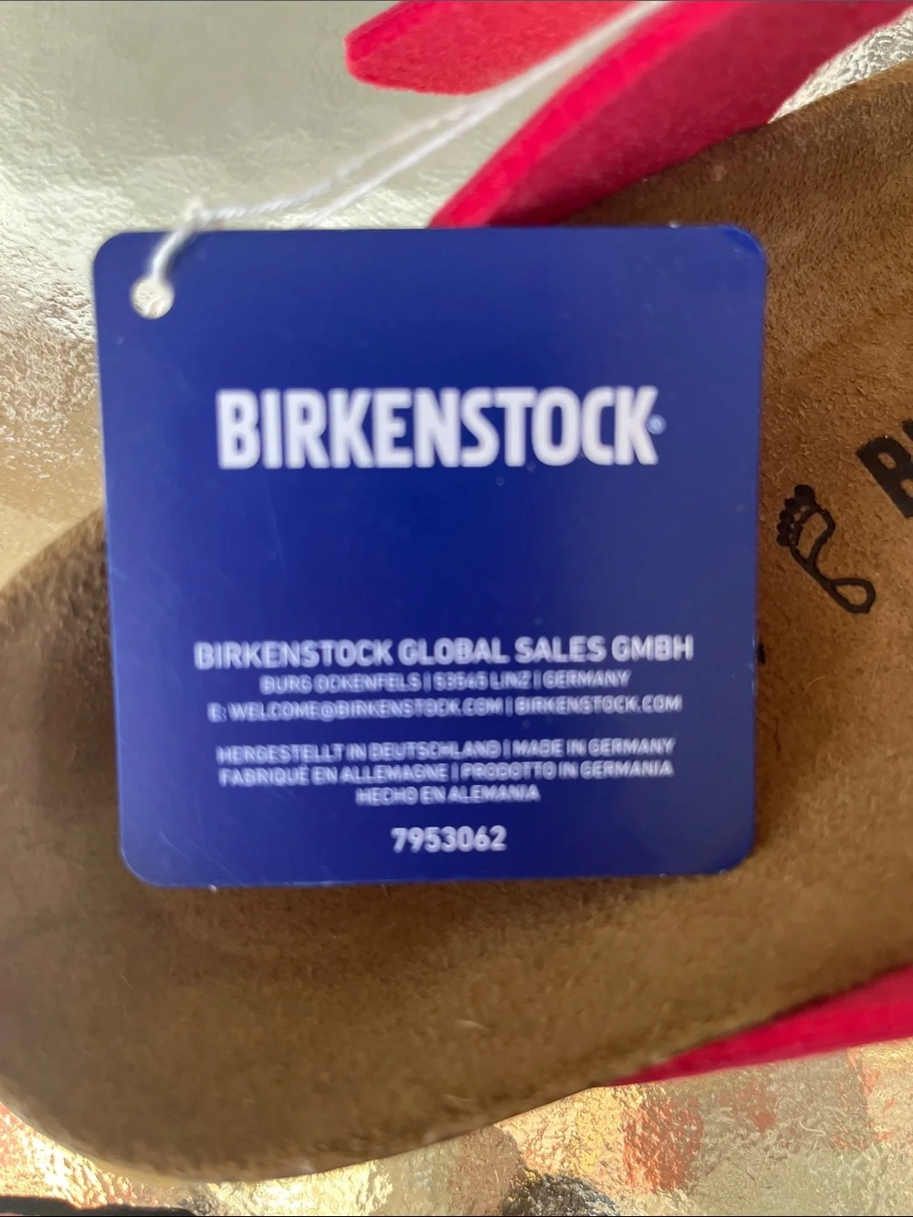 NWT - Birkenstock Gizeh Gator Gleam raspberry sandals size 40 - Picture 6 of 6